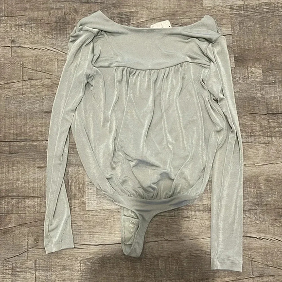 NWT!! Free People - Turnt Crossover Bodysuit - Grey - Size Small & X Small - Picture 8 of 8
